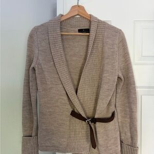 Fenn Wright Manson Taupe Cardigan with Belt